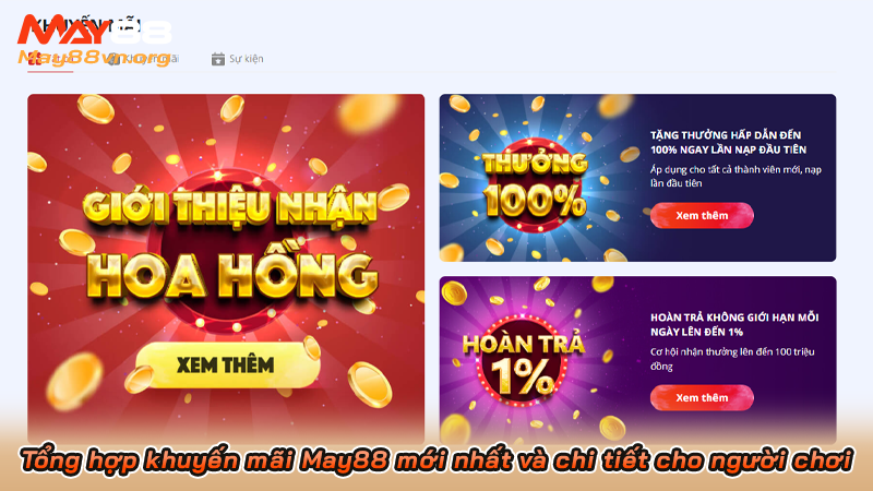 Tổng hợp khuyến mãi May88 mới nhất và chi tiết cho người chơi 8 Tổng hợp khuyến mãi May88 mới nhất và chi tiết cho người chơi